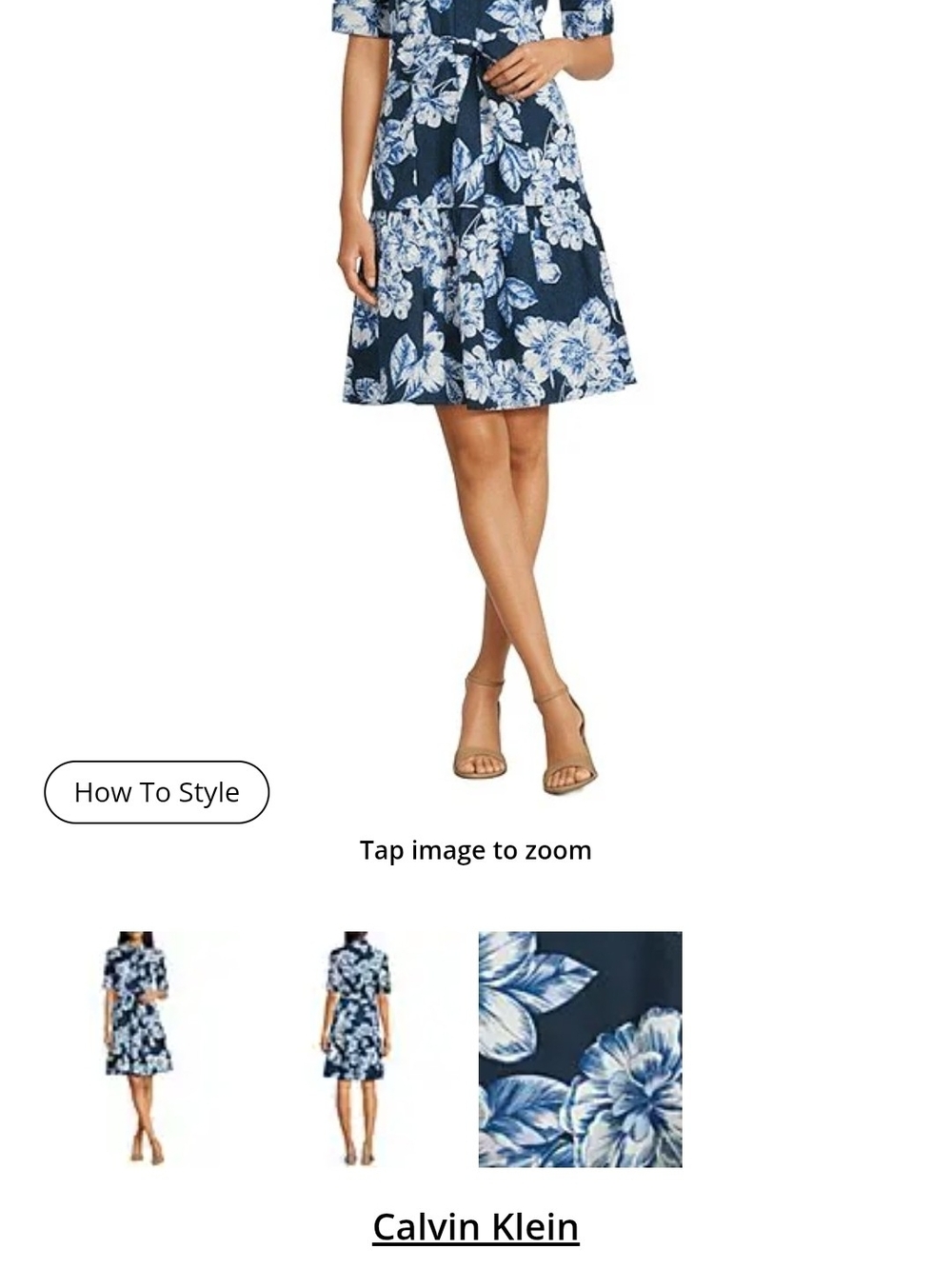 π£ Floral Print Cotton π Collared Short Sleeve Belted Shirt Dress SZ 4 π π π€ - Picture 8 of 14